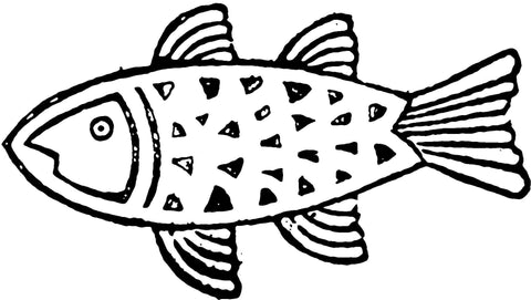 Wooden stamp, fish