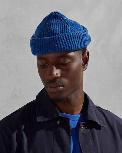 Butterscotch speckled Donegal merino wool hat