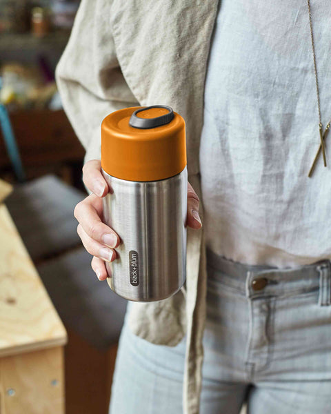 Orange insulated 340ml travel cup