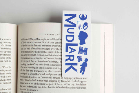 Mudlark silhouette magnetic bookmark