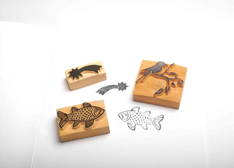 Wooden stamp, fish
