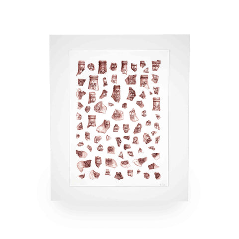Bartmann Faces A3 print