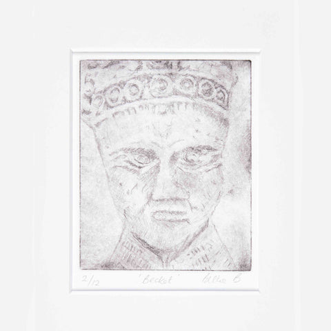 Thomas Becket dry point etched limited edition print