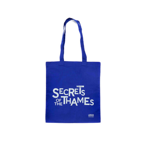 Secrets of the Thames blue tote bag