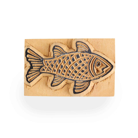 Wooden stamp, fish