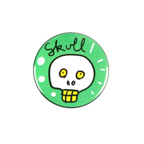 Illustrated skull badge