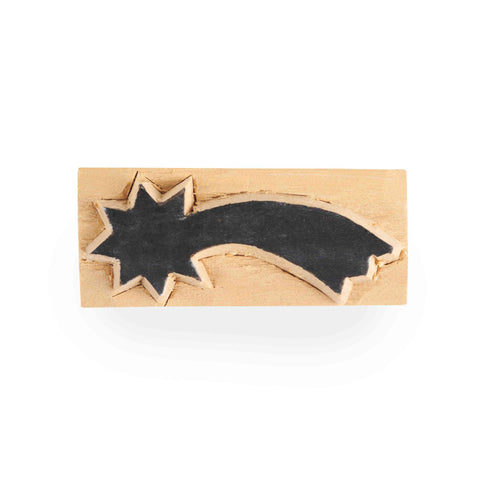 Wooden stamp, comet