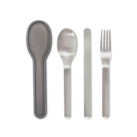 Stainless steel portable cutlery set