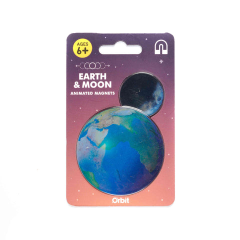 Animated moon & earth magnets