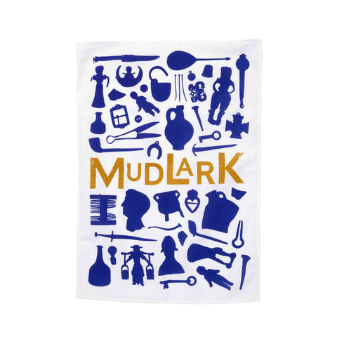 Mudlark silhouette tea towel
