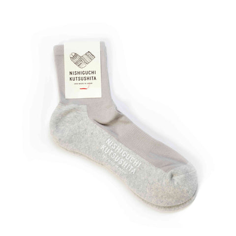 Light grey cotton cashmere walking socks