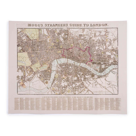 Strangers Guide to London-Cloth Map Print 1837