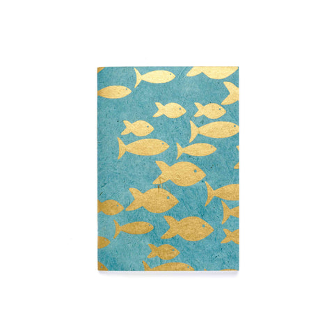 A6 fish notebook, pack of 4