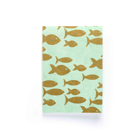 A6 fish notebook, pack of 4