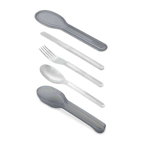 Stainless steel portable cutlery set