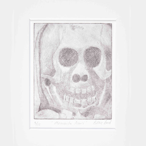 Memento Mori dry point etched limited edition print