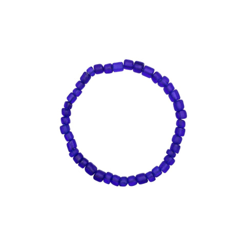 Blue Egyptian inspired glass beaded bracelet