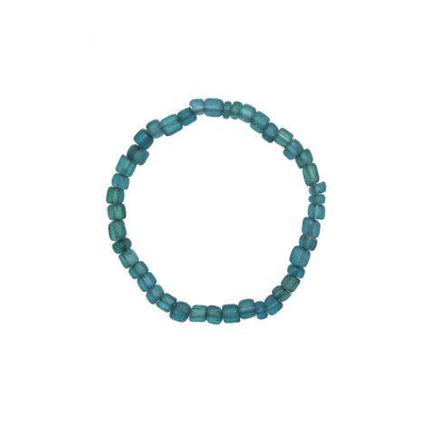 Teal Egyptian inspired glass beaded bracelet