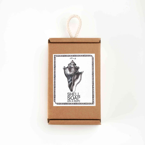 Shell soap on a rope
