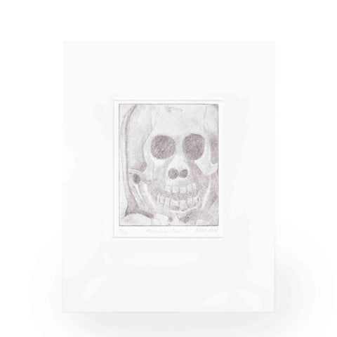 Memento Mori dry point etched limited edition print