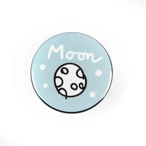 Illustrated moon badge
