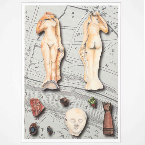 Roman Artefacts from the Thames A4 print