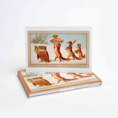 Owl and Fox London Museum Christmas card set of 5