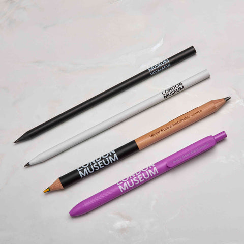 London Museum Recycled plastic pencil white