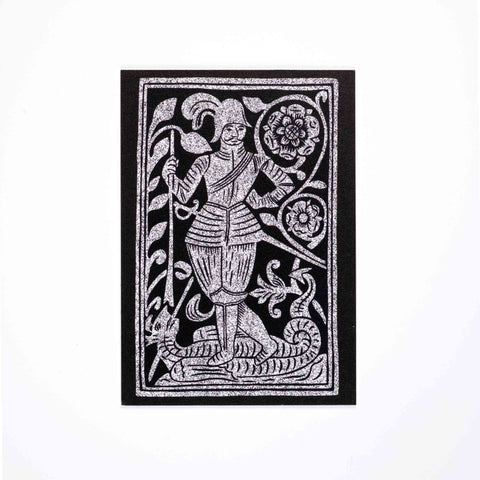 Prayers Book 1500's St George A6 mantlepiece postcard