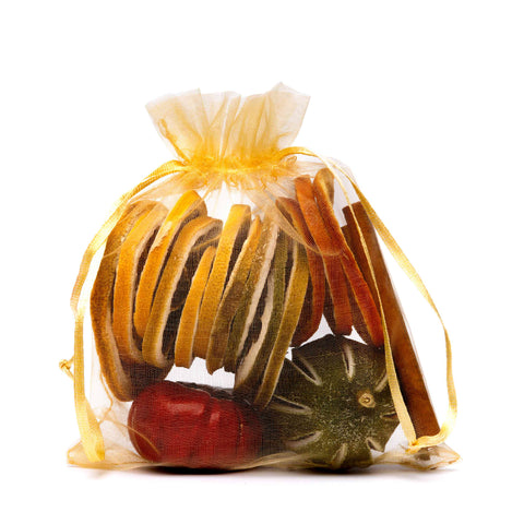 Pot pourri organza bag gold