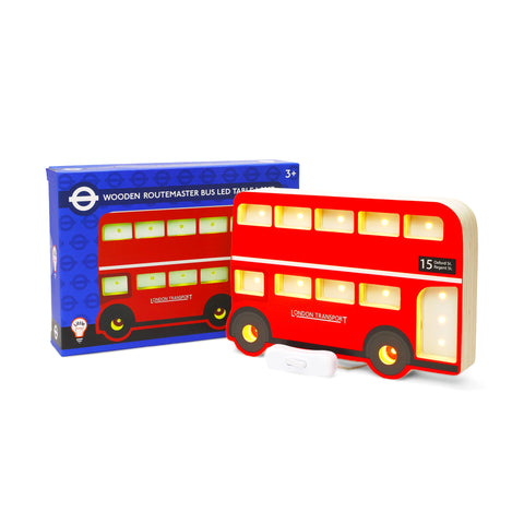 Wooden nightlight London bus