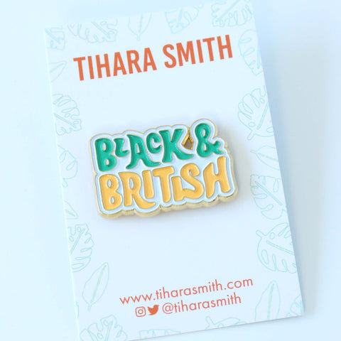 Pin badge Black and British