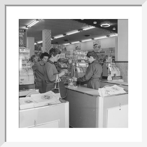 Rose Grant (Henry Grant's wife) shops in a Premier Supermarket store c.1961