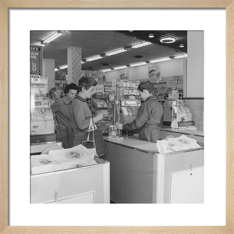 Rose Grant (Henry Grant's wife) shops in a Premier Supermarket store c.1961