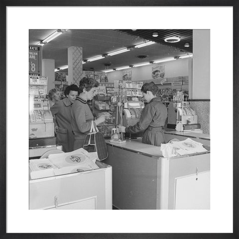Rose Grant (Henry Grant's wife) shops in a Premier Supermarket store c.1961