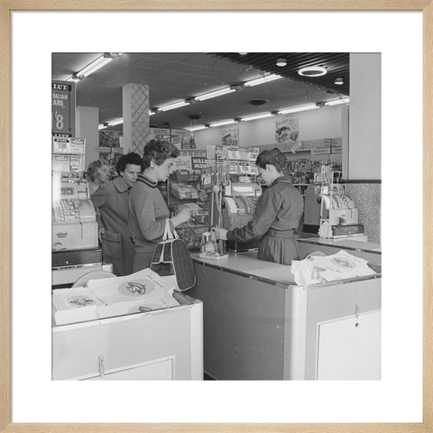 Rose Grant (Henry Grant's wife) shops in a Premier Supermarket store c.1961