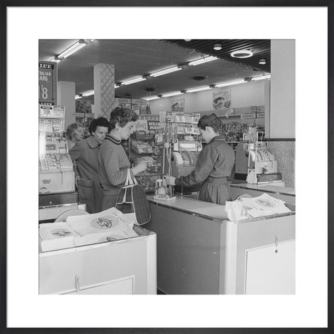 Rose Grant (Henry Grant's wife) shops in a Premier Supermarket store c.1961