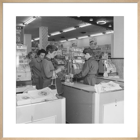 Rose Grant (Henry Grant's wife) shops in a Premier Supermarket store c.1961