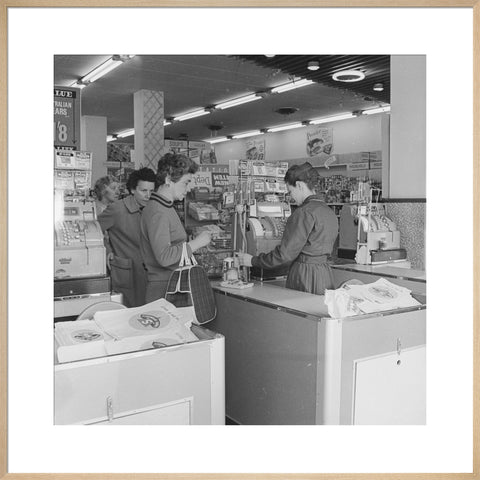 Rose Grant (Henry Grant's wife) shops in a Premier Supermarket store c.1961