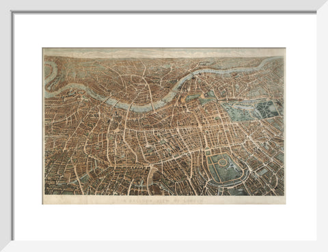 A Balloon View of London as seen from Hampstead 1851