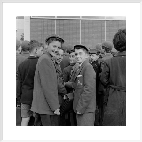Pupils first day at the Jews Free School