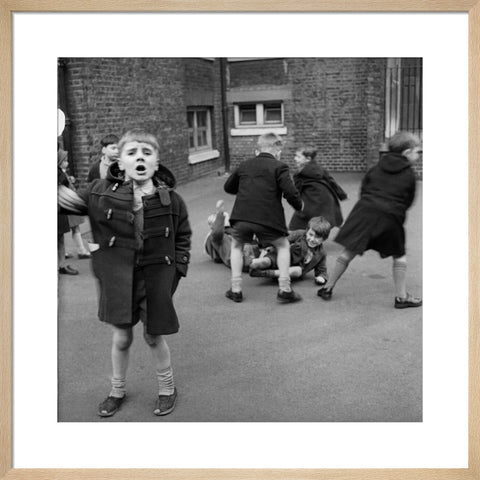 Boys in the playground at Argyle Infants School, King's Cross