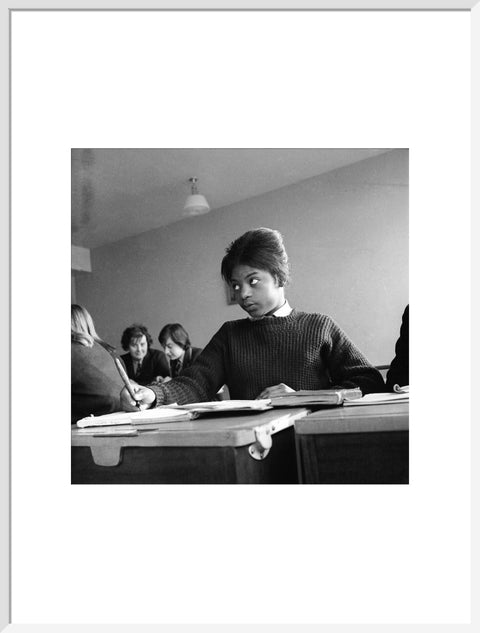 A pupil, a migrant from Jamaica, attending class at Stockwell Manor Comprehensive School, Clapham Road