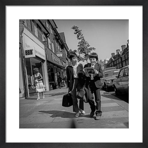 Children on way home from school