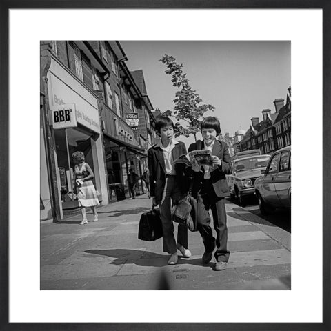 Children on way home from school
