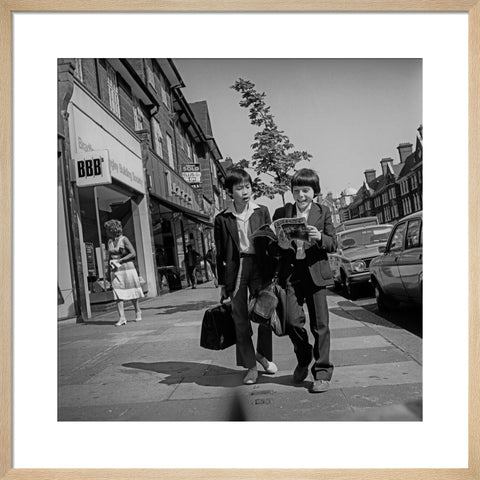 Children on way home from school