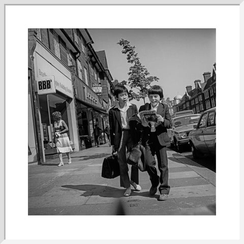 Children on way home from school