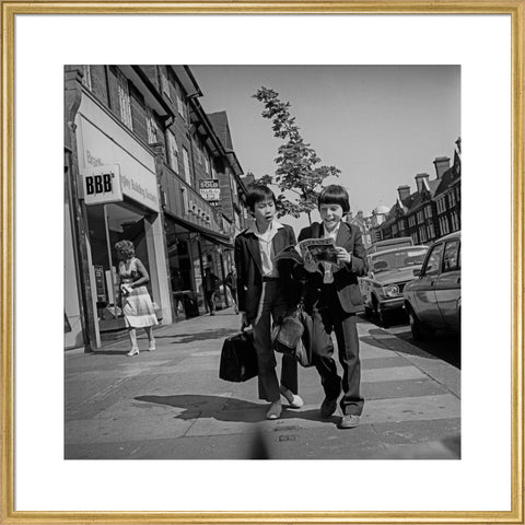 Children on way home from school