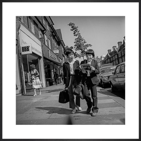 Children on way home from school
