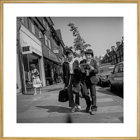 Children on way home from school